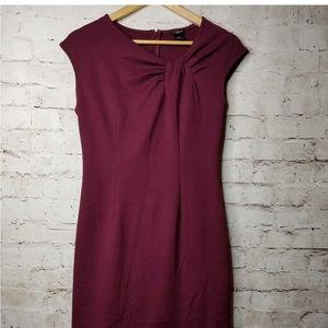 Ann Taylor Burgundy Sheath Dress